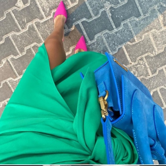 Zara Hot Pink Pointed Toe Heeled Mules - Picture 5 of 14